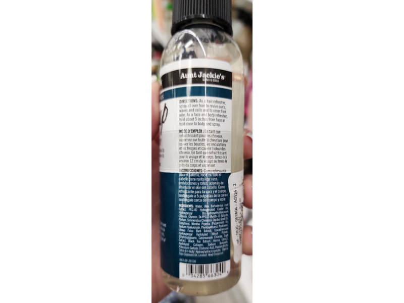 Aunt Jackie's Wake Up Refresher Spray, Aloe & Mint, 4 fl oz/118 mL