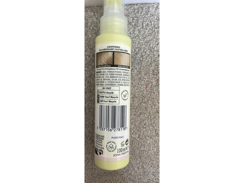 John Frieda Go Blonde Lightening Spray, 100 mL