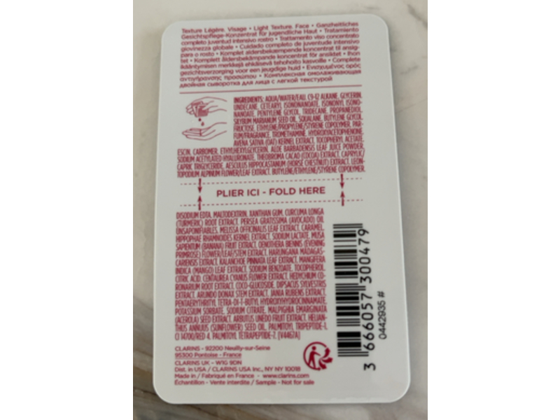 Clarins Double Serum, Hydric + Lipdic System, 0.03 fl oz/0.9 mL