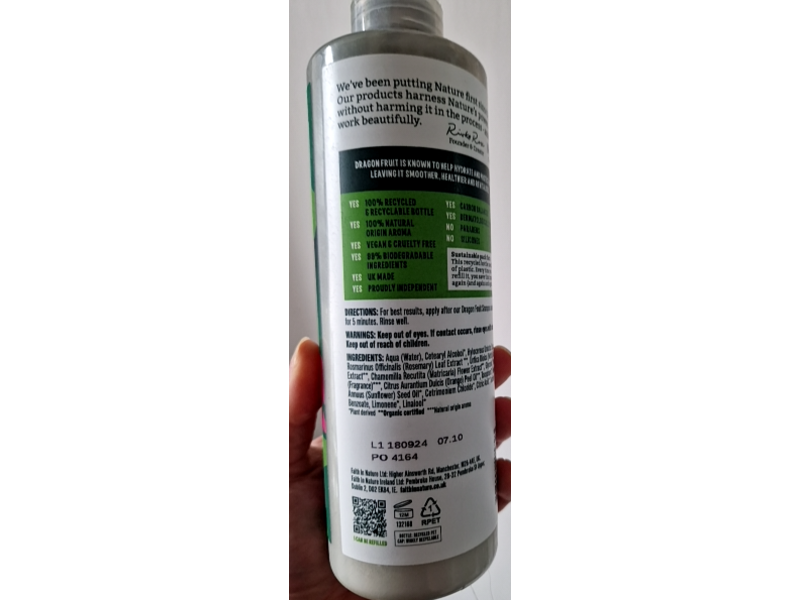 Faith In Nature Revitalising Conditioner, Dragon Fruit, 13.5 fl oz/400 mL