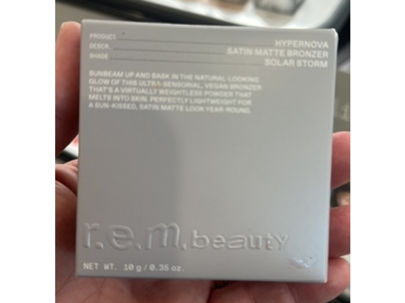 R.E.M. Beauty Hypernova Satin Matte Bronzer, Solar Storm, 0.35 fl oz/10 g