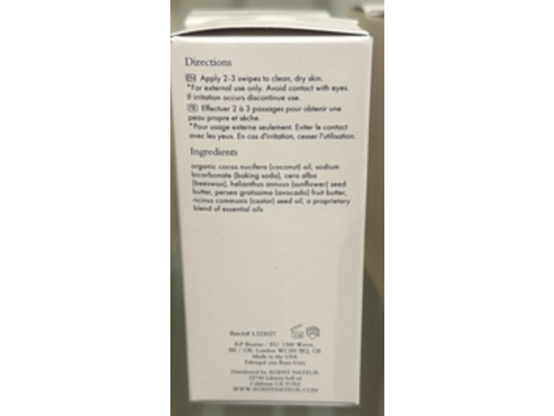 Agent Nateur Holi (stick) Natural Deodorant, Tarte Tropezienne, 2.5 fl oz/7.5 mL