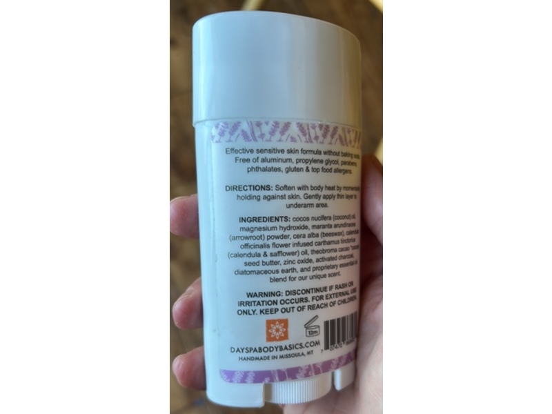 Dayspa Body Basics Naturally Better Deodorant, Lavender, 3 oz/85 g