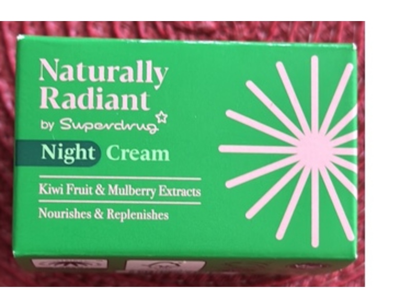 Naturally Radiant By Superdrug Night Cream, Kiwi Fruit & Mulberry Extracts, 50 mL