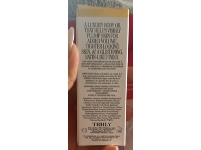 Truly Vanilla Baby Luxury Body Oil, 1.7 fl oz/50 mL