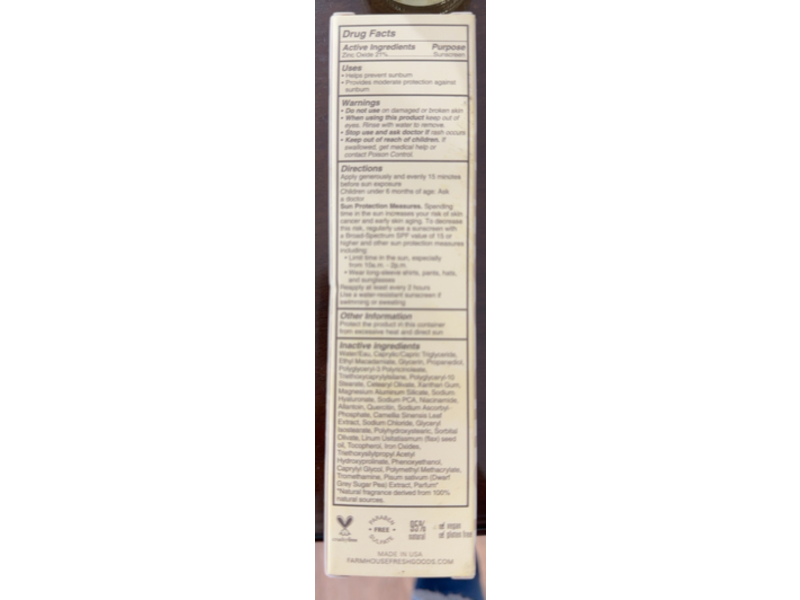 Farmhouse Fresh Elevated Shade Mineral Sunscreen, Vitamins & Niacinamide, 2 fl oz/59 mL