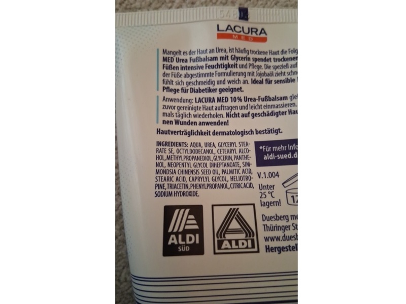 Lacura Med Foot Balm Glycerin, 10% Urea, 150 mL