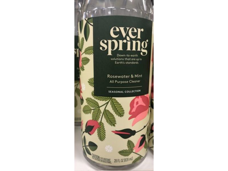 Ever Spring All Purpose Cleaner, Rosewater & Mint, 28 fl oz/828 mL