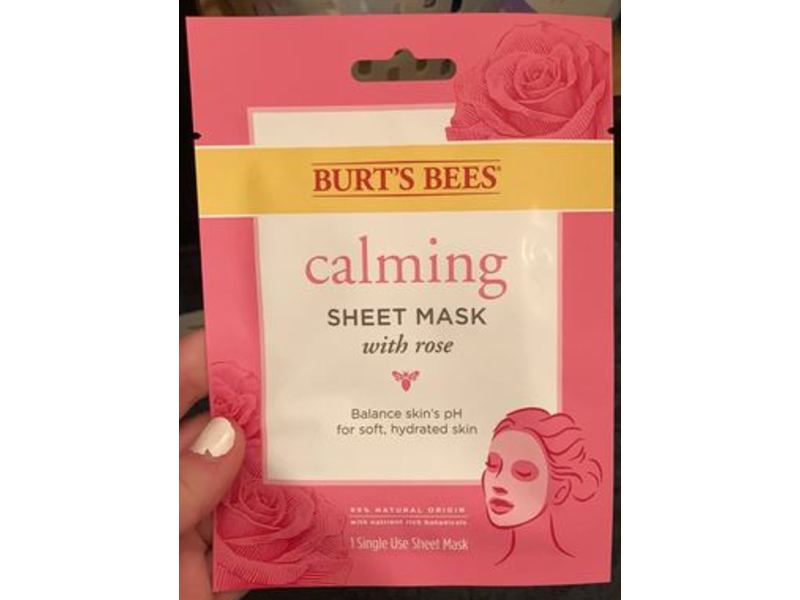 Burt's Bees Calming Sheet Mask, Rose, 1 Count