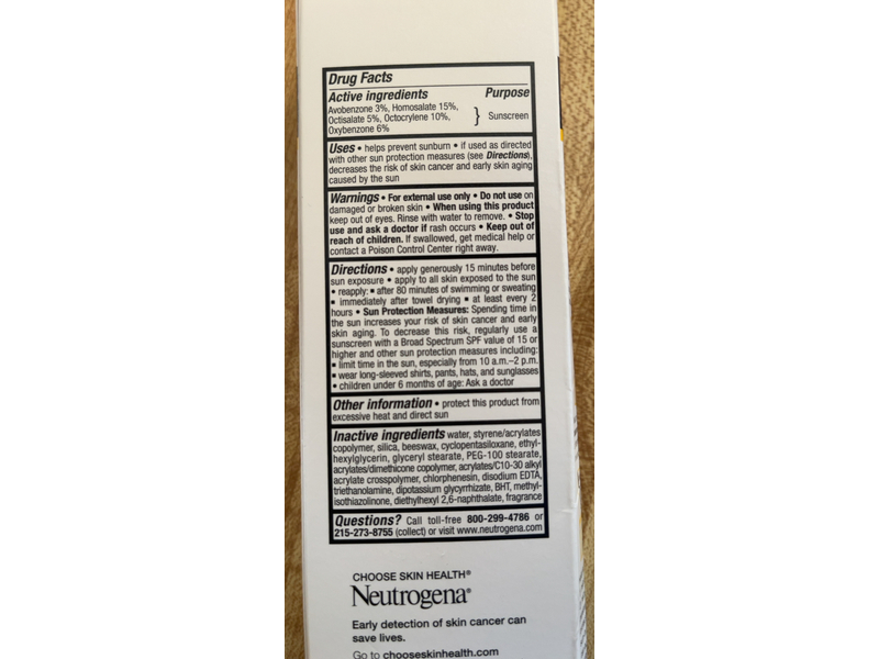 Neutrogena Age Shield Face Lotion Sunscreen, SPF 110, 3.0 fl oz/88 mL