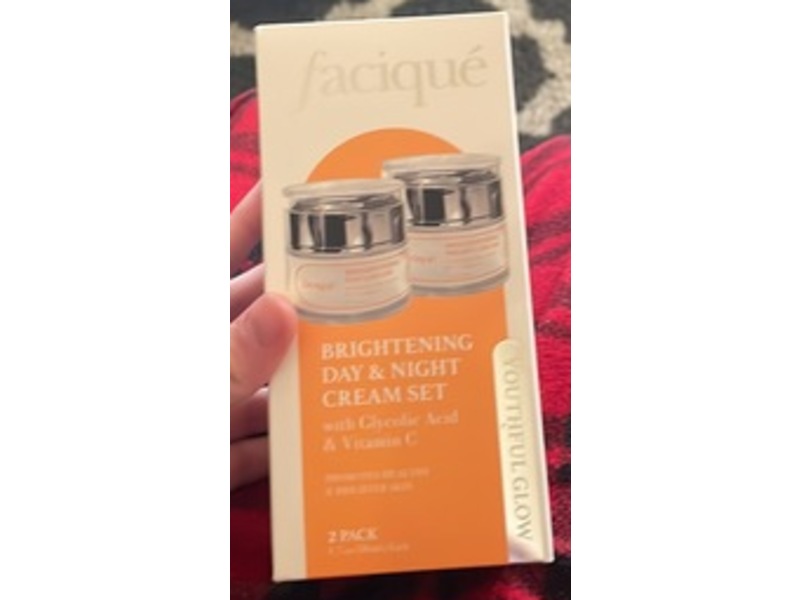 Facique Brightening Day & Night Cream Set, Glycolic Acid & Vitamin C, Pack Of 2
