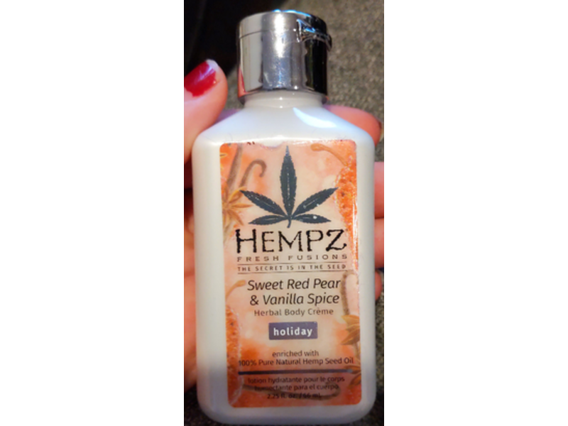 Hempz Fresh Fusion Herbal Body Creme, Sweet Red Pear & Vanilla Spice, 2.25 fl oz/66 mL