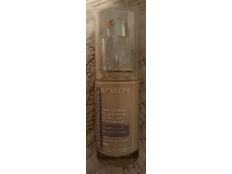 Revlon Illuminance Skin-Caring Foundation, 105 Cream Ivory, 1 fl oz/30 mL