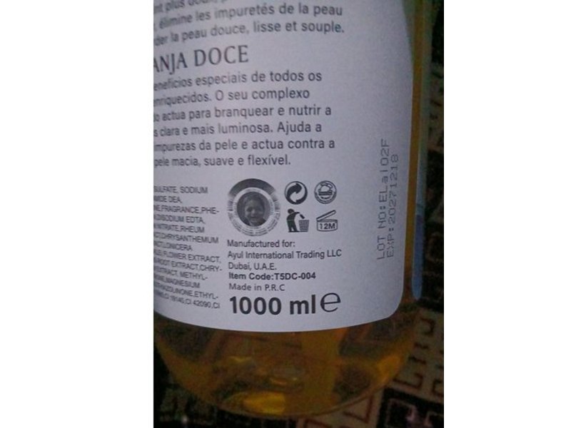 T5 Body Wash, Lemon & Sweet Orange, 1000 mL