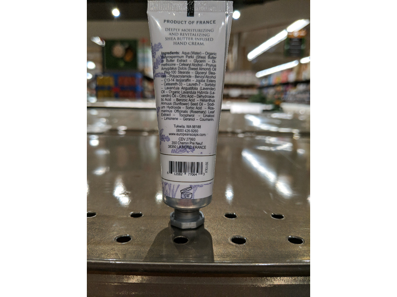 Pre de Provence Enriched, Soothing & Moisturizing 20% Pure Shea Butter Men's Soap Bar, Lavender, Hand Cream 1oz