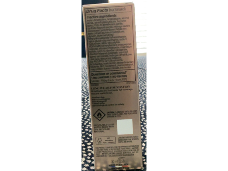 Lancome Teint Idole Ultra Wear 24H Full Coverage Foundation, 220 C, 1.0 fl oz/30 mL