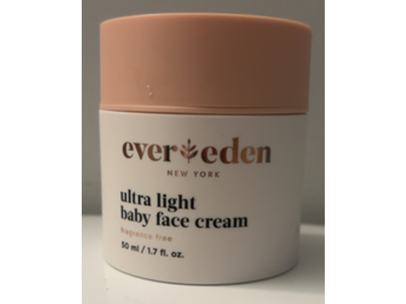 Evereden Ultra Light Baby Face Cream, Fragrance Free, 1.7 fl oz/50 mL