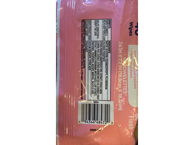 Equate Cleansing Towelettes, Pink Grapefruit, 40 Count