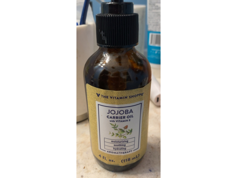 The Vitamin Shoppe Jojoba Carrier Oil, Vitamin E, 4 fl oz/118 mL
