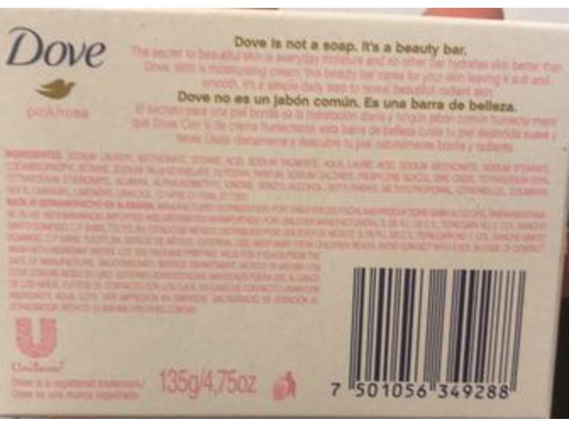 Dove Pink Beauty Bar, 4 oz/113 g, 16 Count