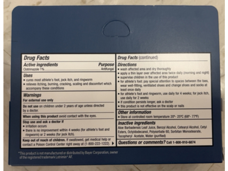 Up&Up Athlete's Foot Cream, Clotrimazole, 1 oz/28 g