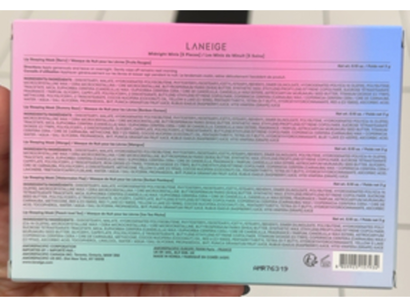 Laneige Lip Sleeping Mask Set, Midnight Minis, 0.10 oz/3 g, 5 Count