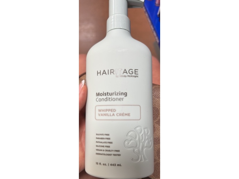 Hairitage Moisturizing Conditioner, Whipped Vanilla Creme, 15 fl oz/443 mL