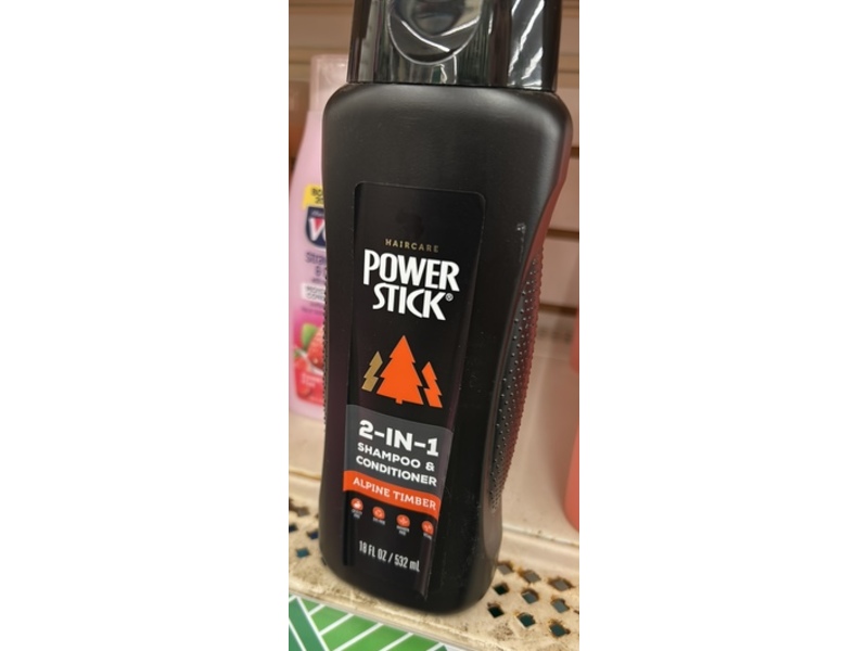 Power Stick 2 In 1 Shampoo & Conditioner, Alpine Timber, 18 fl oz/532 mL, Pack Of 3