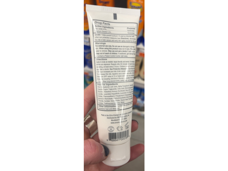 Unsun Face + Body Mineral Sunscreen Lotion, SPF 30, 3 fl oz/88.7 mL