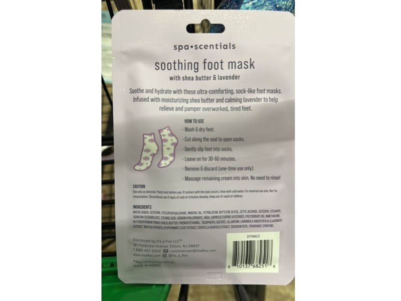 Spa Scentials Heel Me Up Soothing Foot Mask, 0.92 oz/26 g, 1 Pair