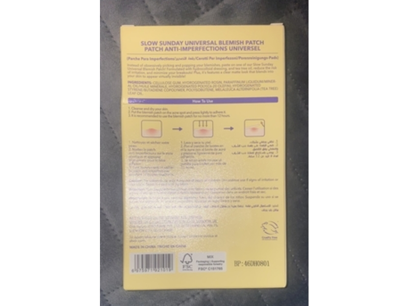 Slow Sunday Universal Blemish Patch, Tea Tree Oil, 44 Count