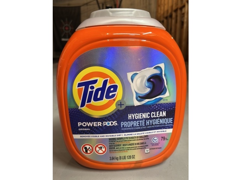 Tide Hygienic Clean Detergent Power Pods, Original, 79 Pacs, 128 oz/3.64 kg