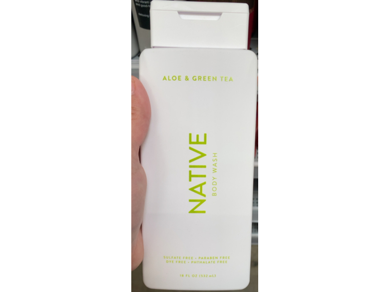 Native Body Wash, Aloe & Green Tea, 18 fl oz/532 mL
