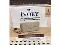 Ivory Gentle Exfoliating Bar Soap, 3.17 oz, 4 Count - thumbnail 2
