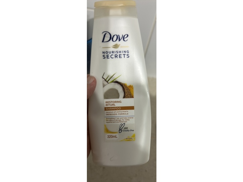 Dove Restoring Ritual Shampoo, Coconut Oil & Turmeric, 320 mL