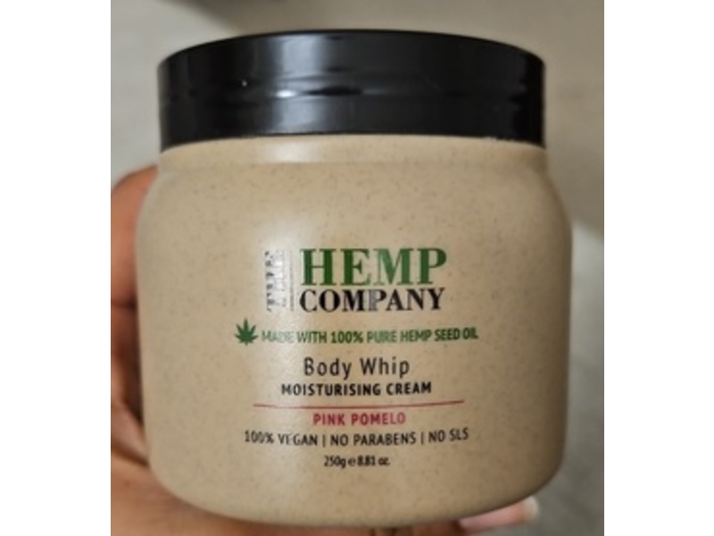 The Hemp Company Body Whip Moisturizing Cream, Pink Pomelo, 8.81 oz/250 g