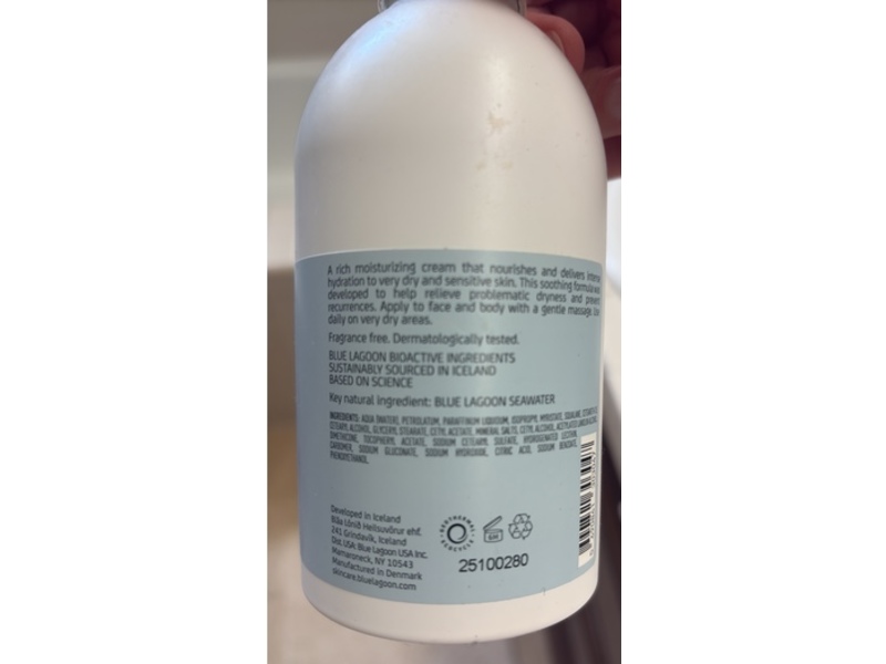 Blue Lagoon Iceland Mineral Intensive Cream, 10.1 fl oz/300 mL