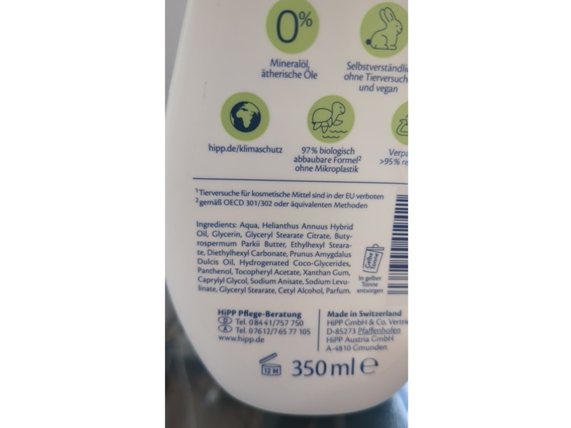 Hipp Babysanft Milk Lotion, 350 mL