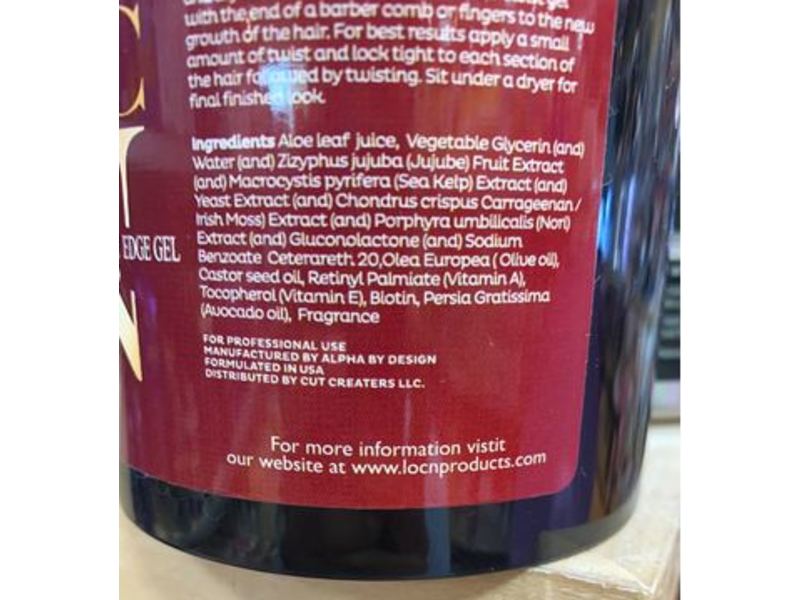 Loc N Loc Twists Braids Wave Edge Gel, Extra Hold, 16 oz/448 mL