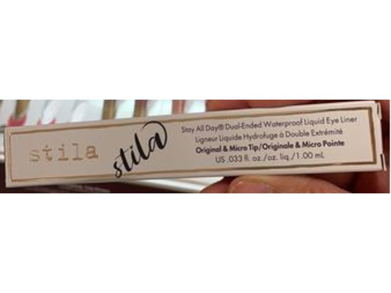 Stila Stay All Day Dual-Ended Waterproof Liquid Eye Liner, Intense Black, 0.033 fl oz/1 mL