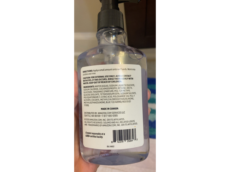 Solimo Liquid Hand Soap, Original Fresh, 7.5 fl oz/222 mL, Pack Of 6