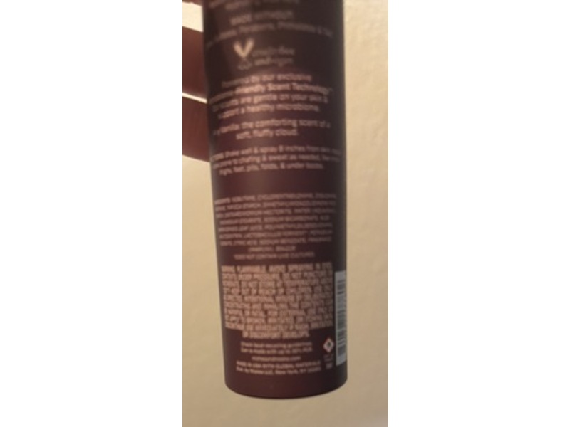 Niches & Nooks Dry Your Nooks Sweat Absorbing Chafing Barrier Spray, Airy Vanilla, 2 oz/58 g