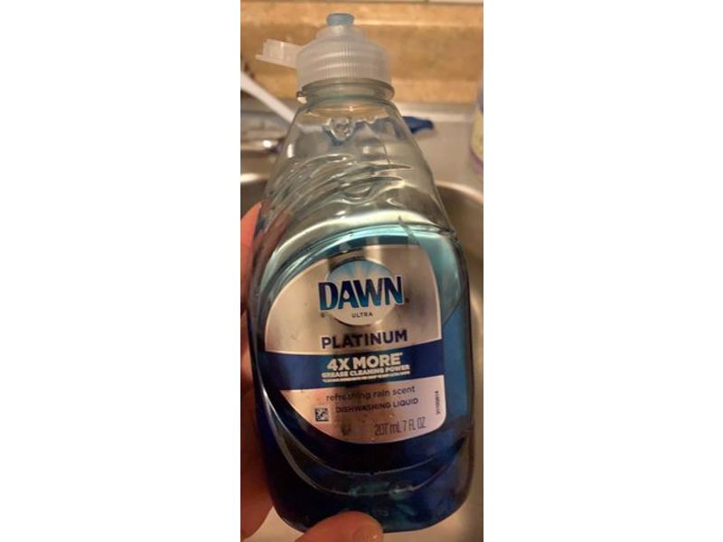 Dawn Ultra Platinum Dishwashing Liquid, Refreshing Rain Scent, 7 fl oz/207 mL