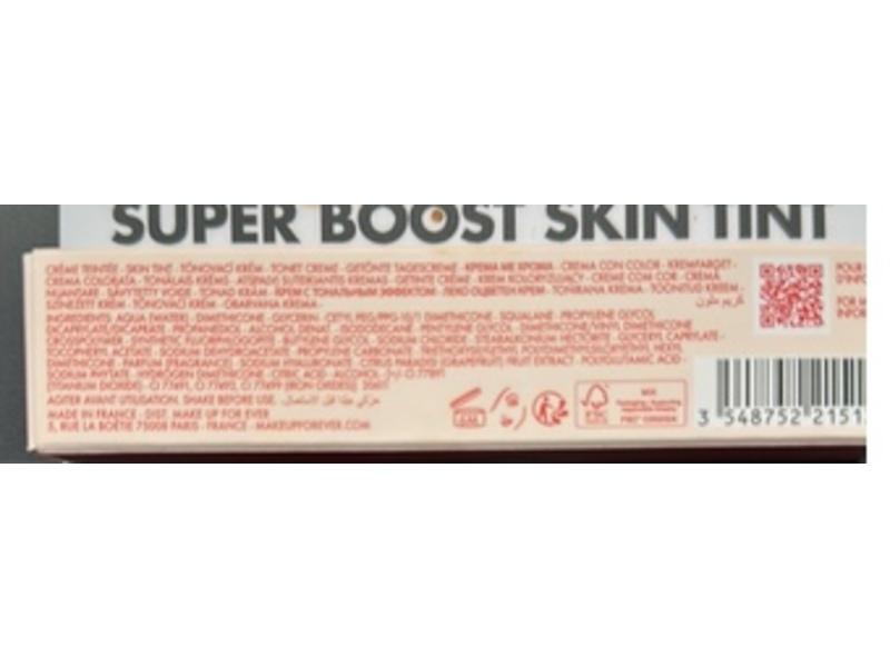 Make Up For Ever Super Boost Skin Tint, Complexion 8, 1.0 fl oz/30 mL