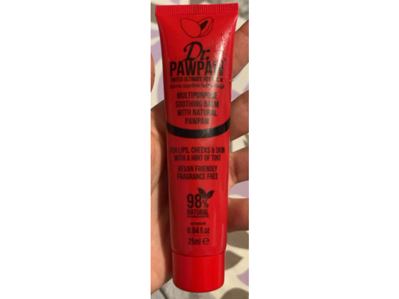 Dr.PawPaw Tinted Ultimate Multi-Purpose Red Soothing Balm, Natural Pawpaw, 0.84 fl oz/25 mL