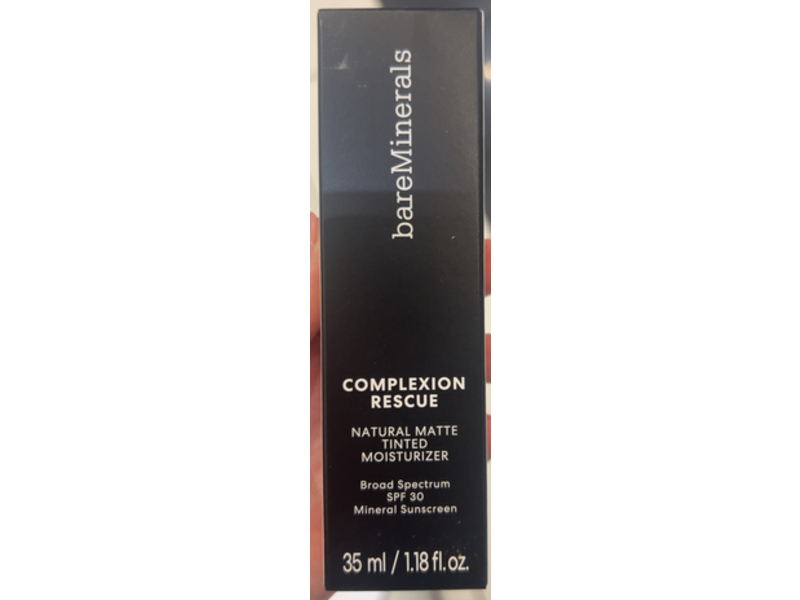 Bare Minerals Complexion Rescue Natural Matte Tinted Moisturizer, SPF 30, Tan Amber 07, 1.18 fl oz/35 mL