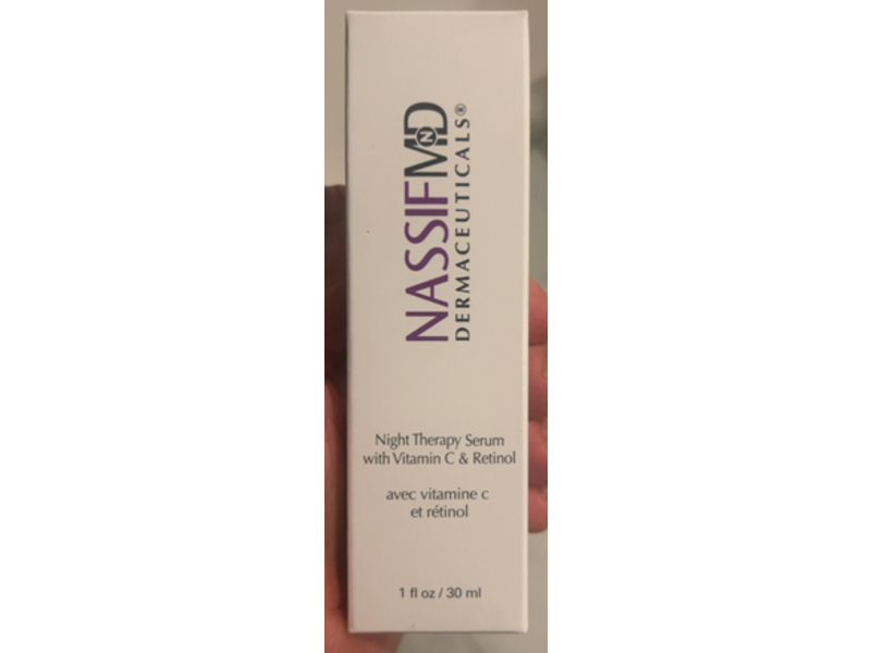 NassifMD Night Therapy Serum, Vitamin C & Retinol, 1 fl oz/30 mL