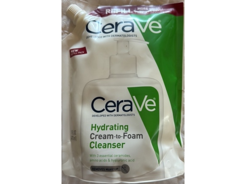 CeraVe Hydrating Cream To Foam Cleanser Refill, 16 fl oz/473 mL
