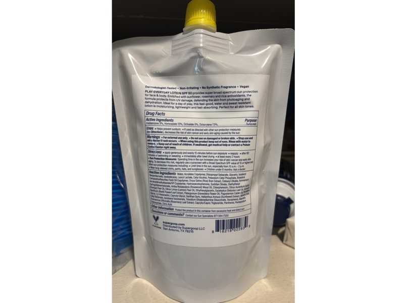 Supergoop! Play Everyday Lotion Refill, SPF 50, 18 fl oz/532 mL