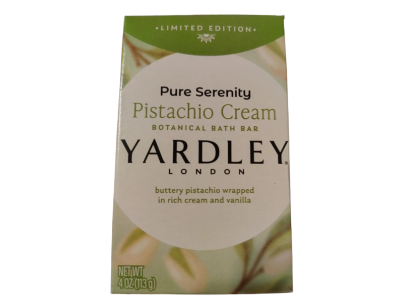 Yardley London Pure Serenity Botanical Bath Bar, Pistachio Cream, 4 oz/113 g